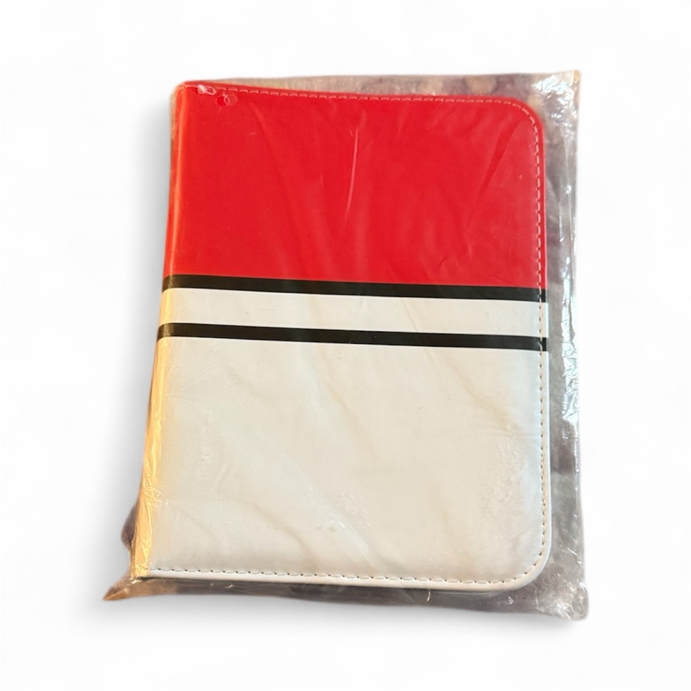 Red and White Striped training card holder